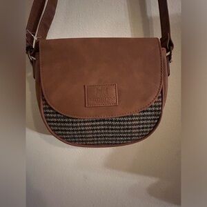 NEW British bag purse wool mix